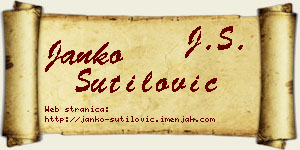 Janko Šutilović vizit kartica